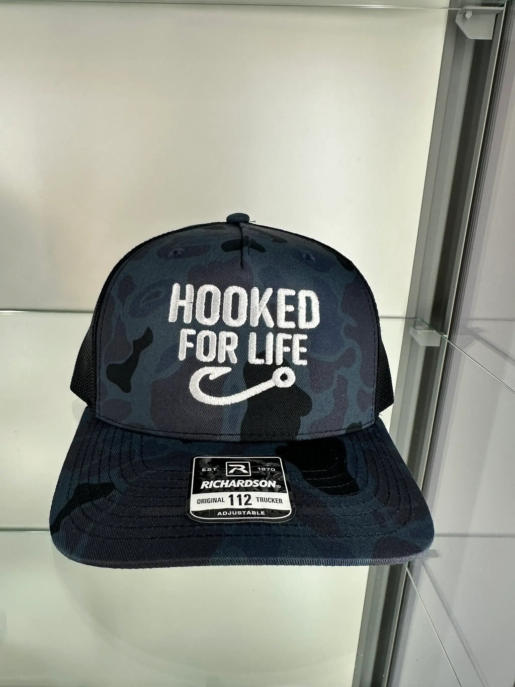 Hooked For Life Hat: Green/Tan Camo