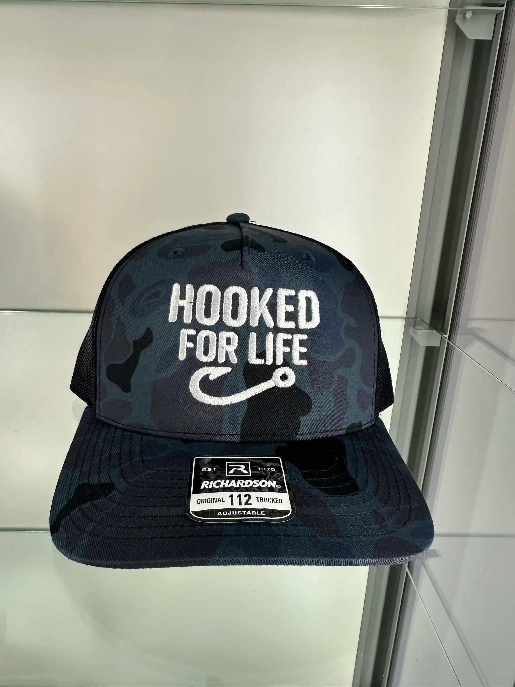 Hooked For Life Hat: Green/Tan Camo