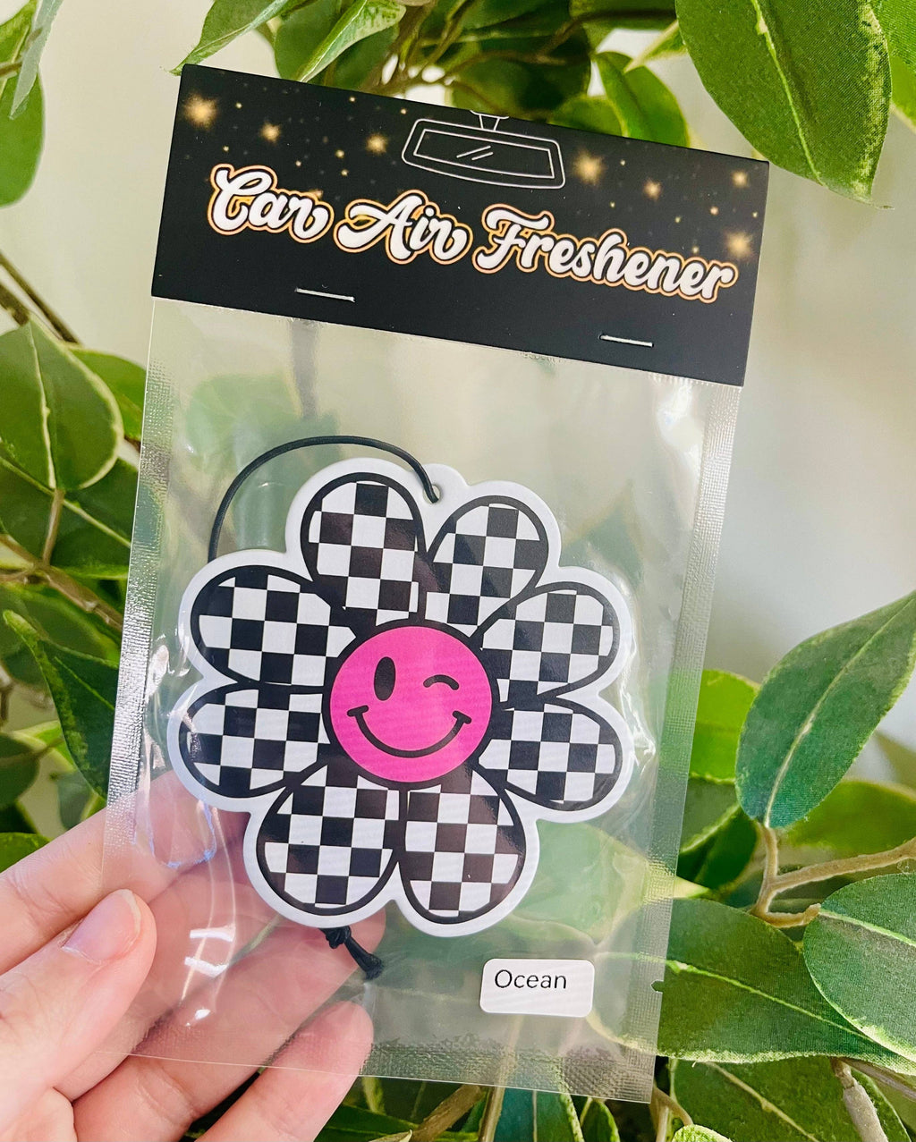 Checkered Daisy Air Freshener